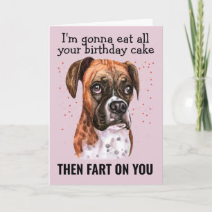 Agradecimiento Tarjeta de cumpleaños personalizado de su Boxer