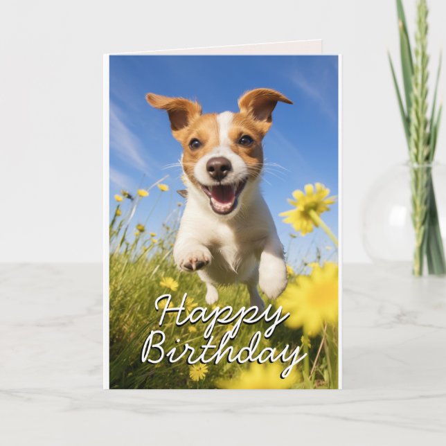Agradecimiento Tarjeta de cumpleaños personalizado Drever (Anverso)