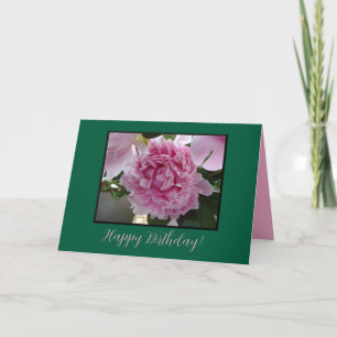 Agradecimiento Tarjeta de cumpleaños Pink Peony