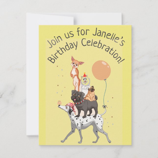 Agradecimiento Tarjeta de cumpleaños plana (Anverso)