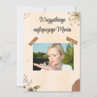 Agradecimiento Tarjeta de cumpleaños polaca