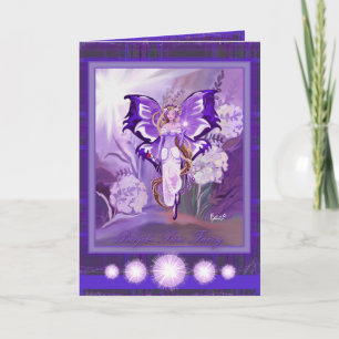 Agradecimiento Tarjeta de cumpleaños Purple Sun Fairy