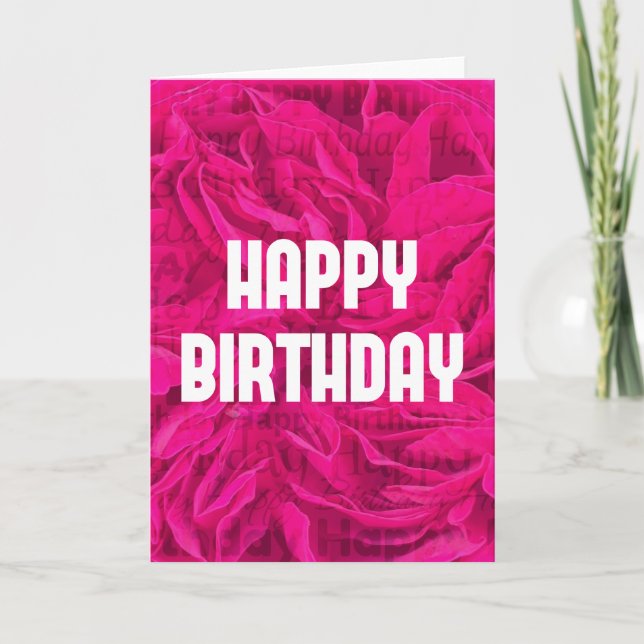 Agradecimiento Tarjeta de cumpleaños radiante en flor (Anverso)