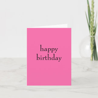 Agradecimiento Tarjeta de cumpleaños rosada