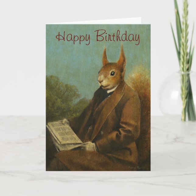 Agradecimiento Tarjeta de cumpleaños Sr. Squirrel (Anverso)