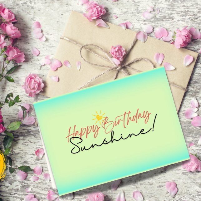 Agradecimiento tarjeta de cumpleaños Sunshine feliz, tarjeta de c (Subido por el creador)