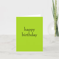 Tarjeta de cumpleaños verde