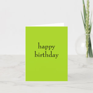Agradecimiento Tarjeta de cumpleaños verde