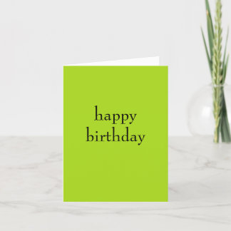 Agradecimiento Tarjeta de cumpleaños verde