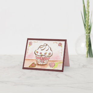 Agradecimiento Tarjeta de Cupcake
