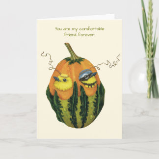 Agradecimiento tarjeta de curruca de calabaza