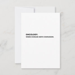 Agradecimiento Tarjeta de definición de oncología – Gracias oncól