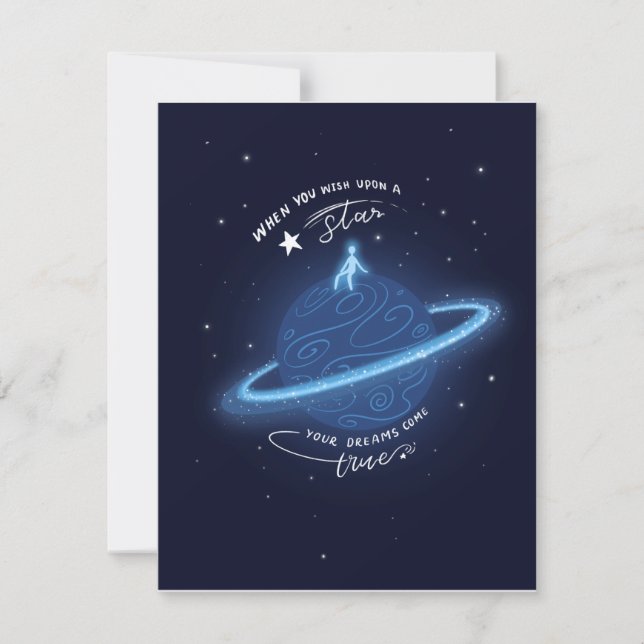 Agradecimiento Tarjeta de Deseo de una Estrella (Anverso)