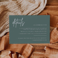Tarjeta de Detalles de Boda Simple para Enclosure 