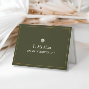 Agradecimiento Tarjeta de día de boda para mamá Peacock Palm
