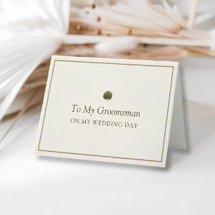 Agradecimiento Tarjeta de día de boda para padrino de Ivory Gold