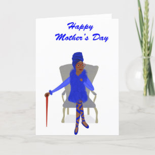 Agradecimiento Tarjeta de Día de la Madre afroamericana