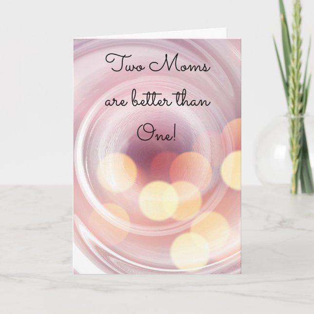 Agradecimiento Tarjeta de Día de la Madre de dos mamás (Anverso)