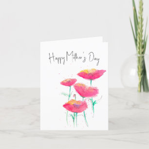 Agradecimiento Tarjeta de Día de la Madre Floral Rosa