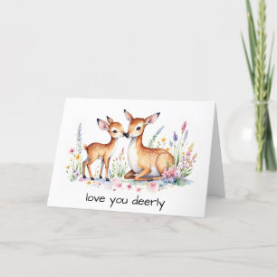 Agradecimiento Tarjeta de Día de la Madre Love You Deerly Waterco
