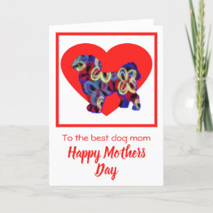 Agradecimiento Tarjeta de Día de la Madre Shih Tzu Silhouette Dog