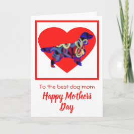 Agradecimiento Tarjeta de Día de la Madre Springer Silhouette Dog