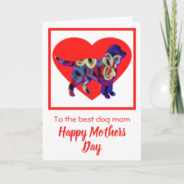 Agradecimiento Tarjeta de Día de la Madre Sprocker Silhouette Dog (Anverso)