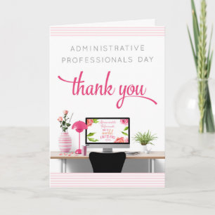 Agradecimiento Tarjeta de día de los profesionales del administra