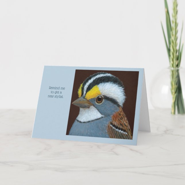 Agradecimiento tarjeta de día de pelo divertido (Anverso)