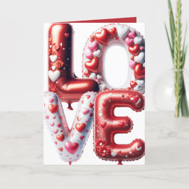 Agradecimiento Tarjeta de Día de San Valentín con Corazones Rojos