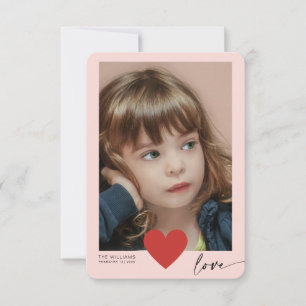 Agradecimiento Tarjeta de Día de San Valentín de fotos de sala de