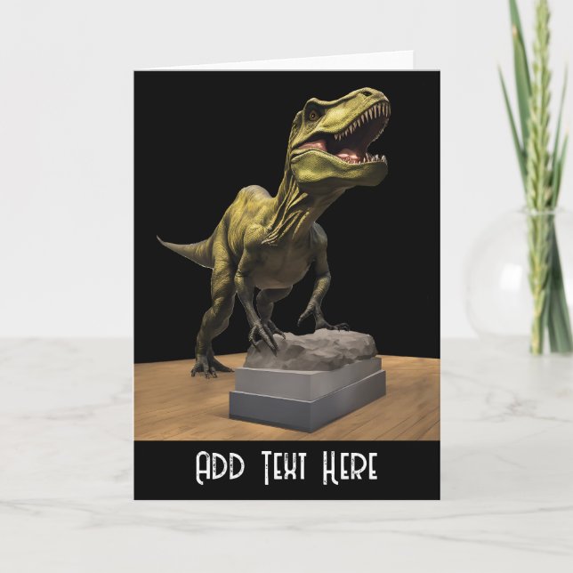 Agradecimiento Tarjeta de dinosaurio personalizada (Anverso)