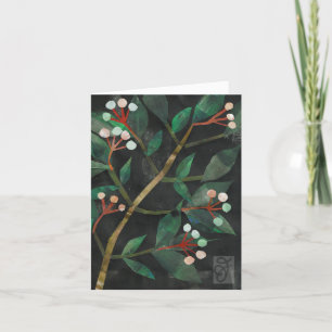 Agradecimiento Tarjeta de dogwood gris