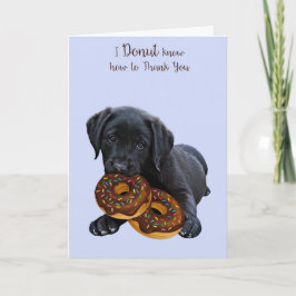 Agradecimiento Tarjeta de donut de Black Lab - Tarjeta de donut d