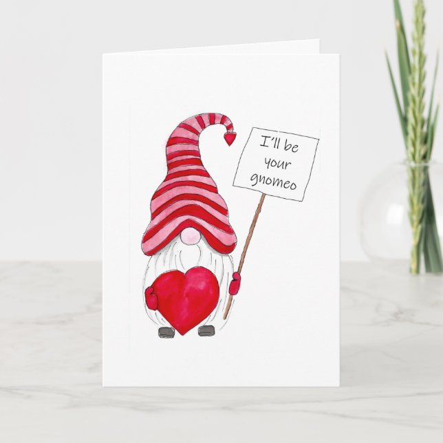Agradecimiento Tarjeta de El día de San Valentín Gnome (Anverso)