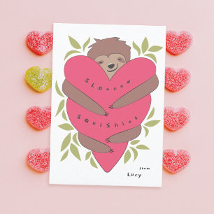 Agradecimiento Tarjeta de El día de San Valentín Slogs Hugs Class