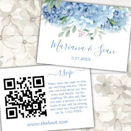 Agradecimiento Tarjeta de Enclusión de Código QR para Boda de Hor