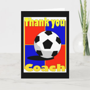 Agradecimiento Tarjeta de entrenador de fútbol