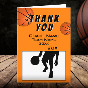 Agradecimiento Tarjeta de entrenador para el baloncesto moderno