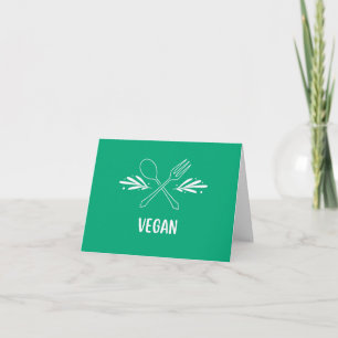 Agradecimiento Tarjeta de etiqueta de comida vegana