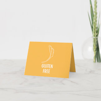 Agradecimiento Tarjeta de etiquetas de comida Gluten Free Food
