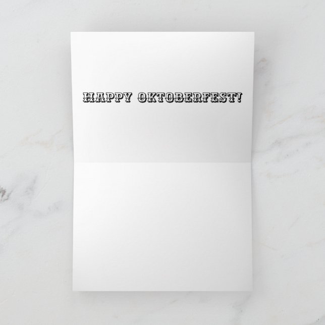 Agradecimiento Tarjeta de felicitación 5x7. Feliz festival de okt (Interior)