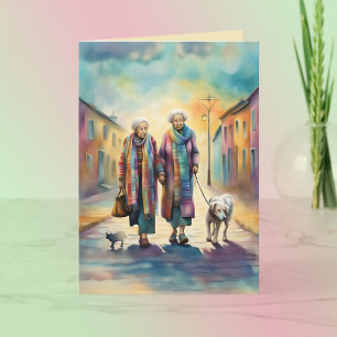 Agradecimiento Tarjeta de felicitación a los mejores amigos de vi