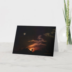 Agradecimiento Tarjeta de felicitación "A Moon's Sunset"