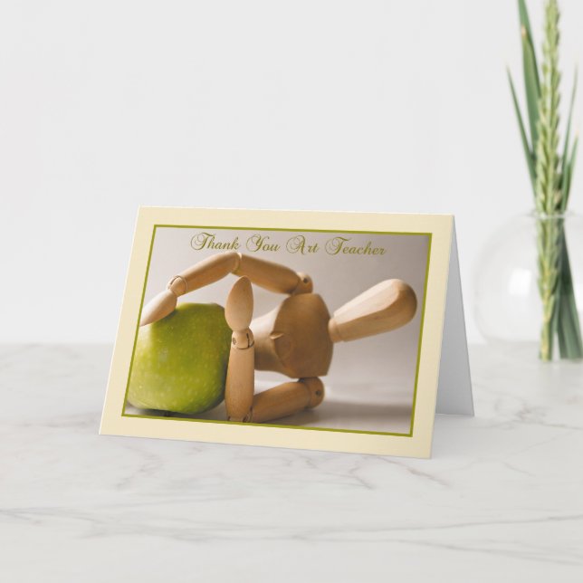 Agradecimiento tarjeta de felicitación al profesor de arte (Anverso)