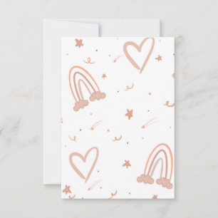 Agradecimiento Tarjeta de felicitación Baby Shower Pink Pastel