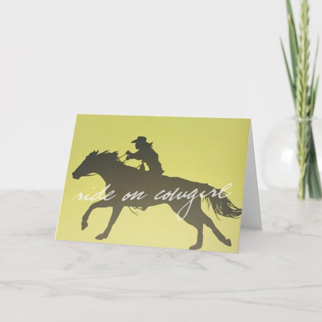 Agradecimiento Tarjeta de felicitación BARREL RACER (Anverso)