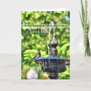 Agradecimiento Tarjeta de felicitación BIRD BATH
