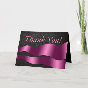 Agradecimiento Tarjeta de felicitación Black Leather Look
