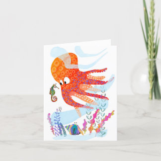 Agradecimiento Tarjeta de felicitación BLANK Happy Ocean Friends